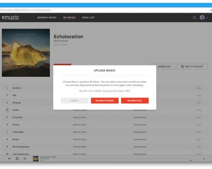 eMusic — бесплатное хранилище и плеер для всей вашей музыки