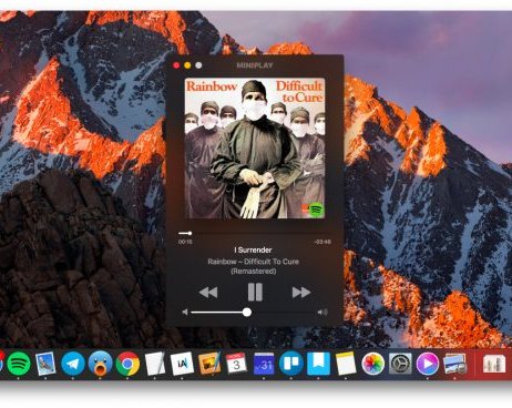 MiniPlay для macOS — удобный виджет для управления iTunes и Spotify