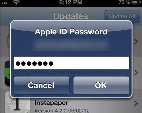 В iOS 6 не понадобится пароль Apple ID для установки бесплатных приложений